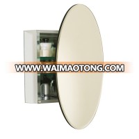 Popular Style oval shape waterproof bathroom mirror cabinet