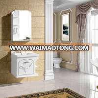 Western Style Wall Mounted Cabinet Bathrooms With Ceramic Basin