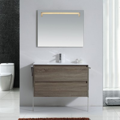 Ojans Customizable New Arrival Foshan Free Floor Standing Bathroom Vanity Cabinet With Ceramic Wash Hand Basin