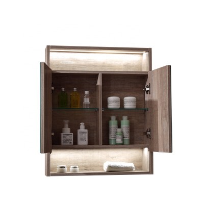 Top selling narrow flat pack stainless steel bathroom mirror cabinet