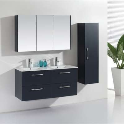 Hot Sale Wall-Mounted Modern Pvc Bathroom Cabinet With 2-Drawer