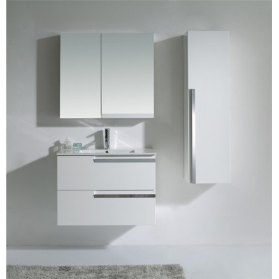 Wholesale Price Wall Mounted 2 Drawers Modern Simple Bathroom Cabinet Vanity With Mirror