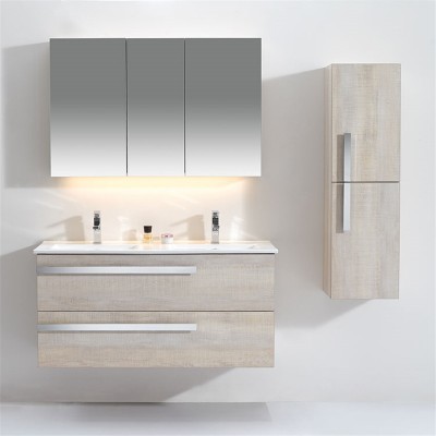 High Quality Expensive Luxury Hotel Modern Design Led Mirror Bathroom Vanity With Counter